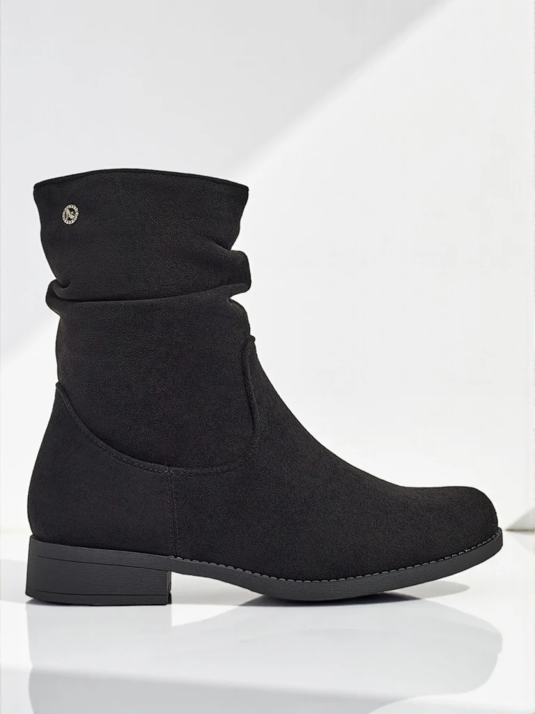 Vyšší dámské eko semišové kotníkové boty Norvia