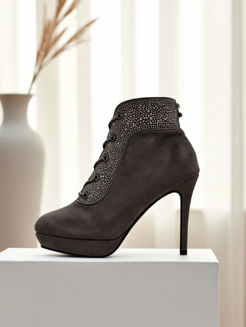 Чоботи на блискавці Royalfashion для жінок з блискітками Efelolo