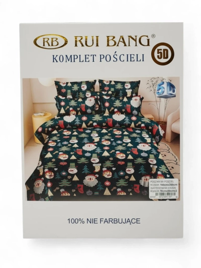 Royalfashion Vánoční ložní prádlo 160x200 sada 3-DÍLNÁ