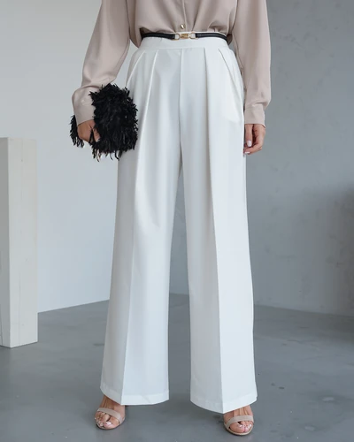 Royalfashion Широкі жіночі штани з складкою