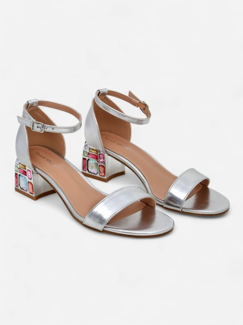 Royalfashion Жіночі сандалі з декоративними підборами Ballou