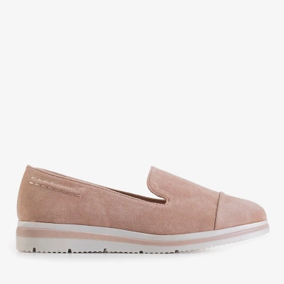 OUTLET Жіночі пудрові лофери на низькому танкетці Dardariel - Туфлі