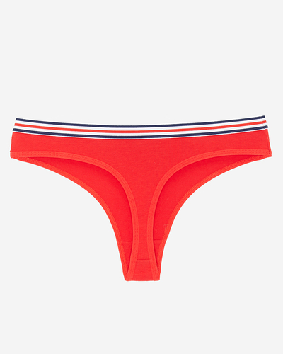 Червоні жіночі трусики з принтом