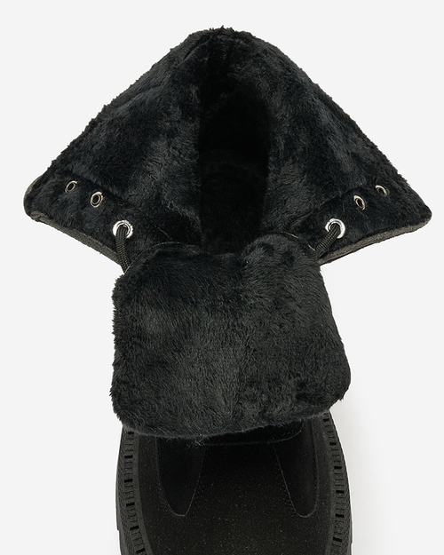 Royalfashion Чорні жіночі черевики Macnev на шнурівці