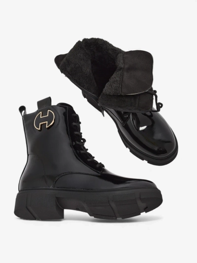 Dámské Kožené Černé Elegantní Boty Athena na Podzim