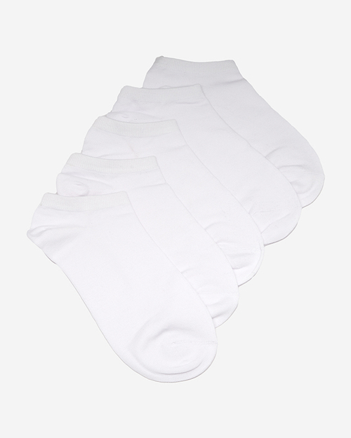 Шкарпетки до щиколотки жіночі білі 5 шт. - Нижня білизна