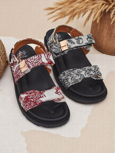 Royalfashion Жіночі сандалі з принтом алое