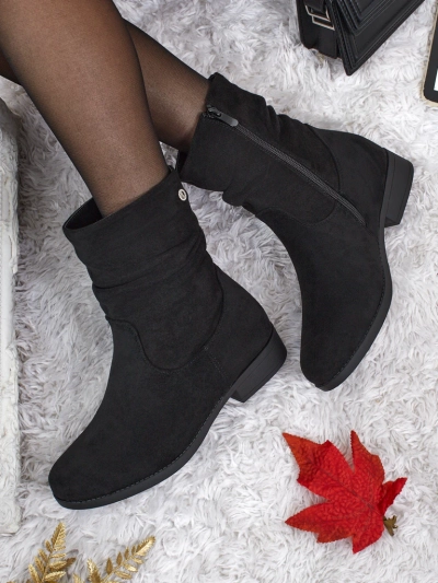 Vyšší dámské eko semišové kotníkové boty Norvia