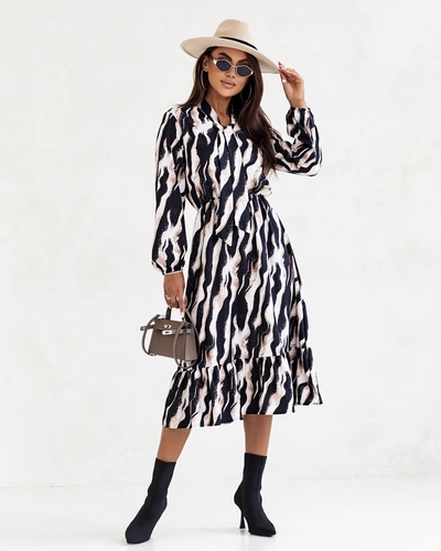 Royalfashion Жіноча міді-сукня з принтом