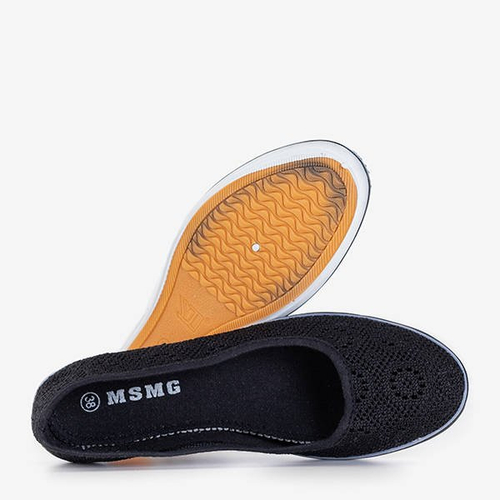 Чорні жіночі балерини на низькому танкетці Олімпія - Взуття