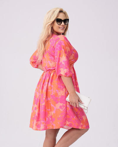 Royalfashion Dámské šaty nad kolena s potiskem PLUS SIZE