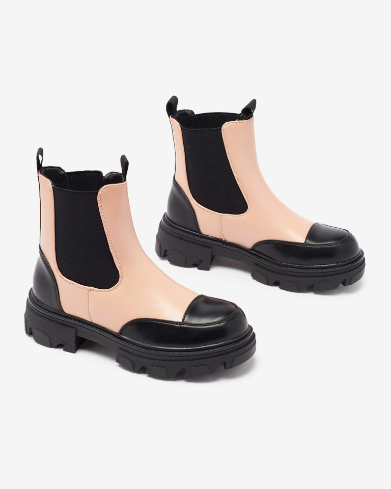 Royalfashion Růžové dámské kozačky Userrus