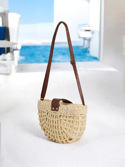Royalfashion Malá slámová kabelka pro ženy Boho Mini