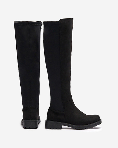 OUTLET Жіночі чорні чоботи з екозамші Asogg- Footwear