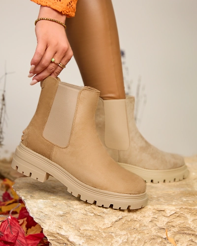 Royalfashion Жіночі утеплені черевики з верблюжої шкіри Comfy Walk