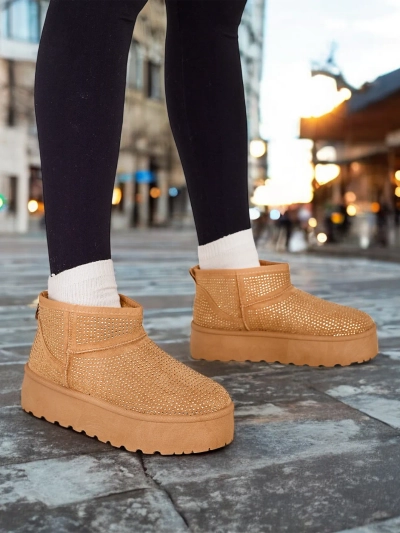 Royalfashion Beige dámské sněhule A'la UGGs Corob