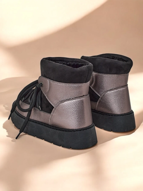 Жіночі зимові черевики на шнурівці Royalfashion Iniuc