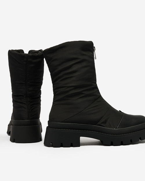 Жіночі черевики Royalfashion на плоскому каблуці чорного кольору Tainve