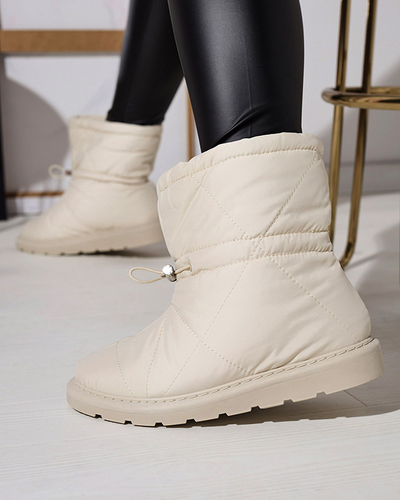 Béžové dámské zateplené boty a'la snow boots Kaliolen - Obuv