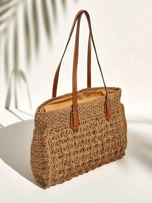 Royalfashion Велика жіноча солом'яна сумка Coco Breeze