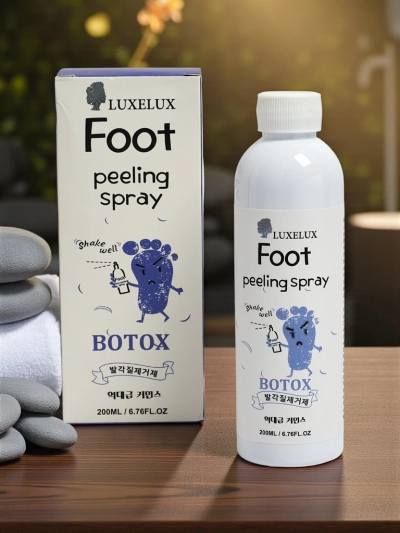 Peelingový sprej Luxelux 200 ml na nohy s Botox efektem