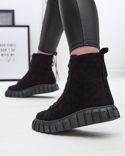 Чорні жіночі черевики з екозамші Alolu- Footwear