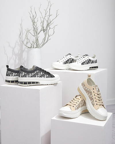 Sneakers Livia v černo-bílé barvě s platformou