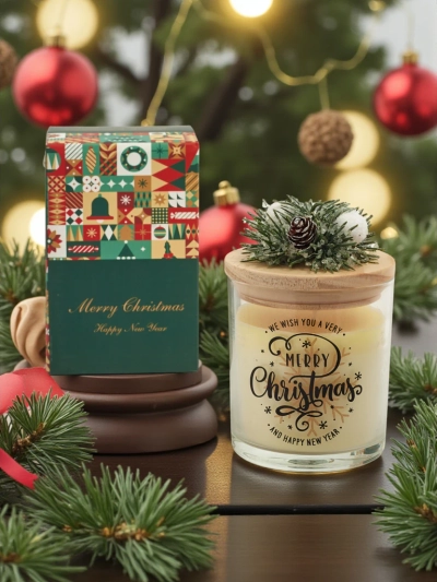 Vánoční vonná svíčka Merry Christmas Happy New Year