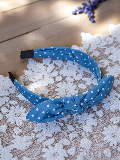 Royalfashion Обруч для волосся з бантиком у горошок Lilka