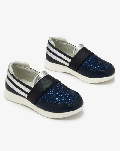 OUTLET Royalfashion Námořnicko-černé dětské slip-on tenisky Ciarala