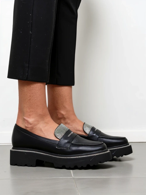 Royalfashion жіночі мокасини з стразами Vinness