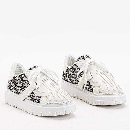 Білі жіночі кросівки з принтом Ibibis