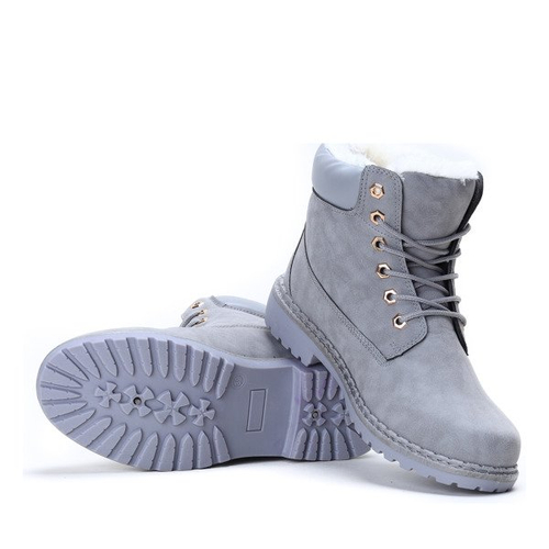 Ocieplane trapery w kolorze szarym Charlie - Obuwie