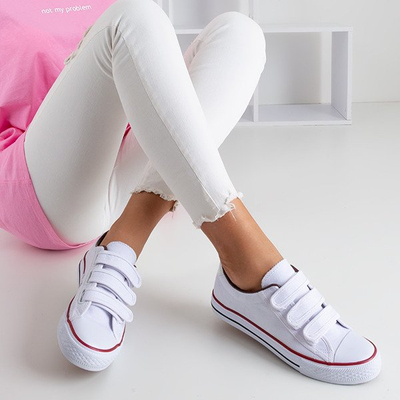 Білі жіночі кросівки на липучках Lozari - Взуття