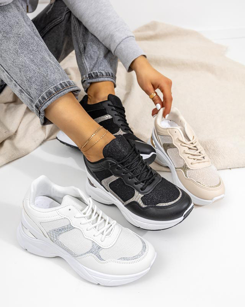 Бежеві жіночі кросівки на прихованій танкетці Waqsy