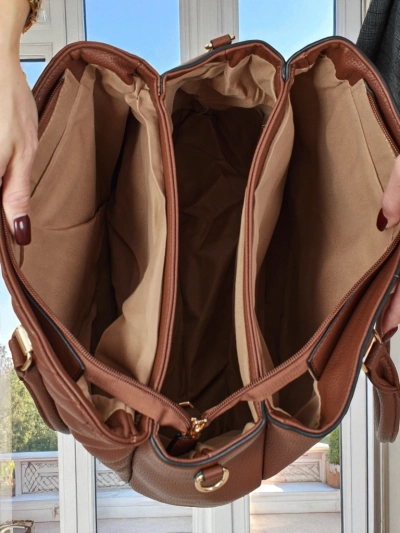 Dámská shopper kabelka z eko kůže s ražbou Corvella