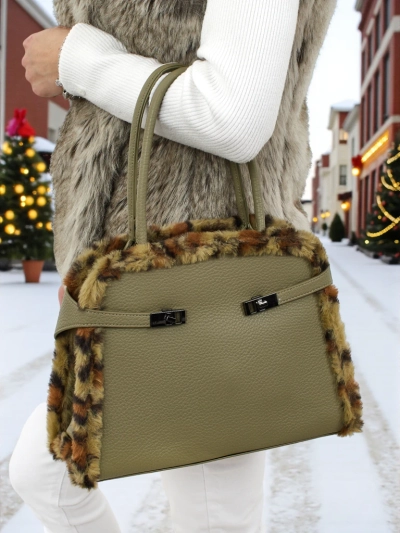 Malá dámská kabelka z eko kůže s panterkou Panthory