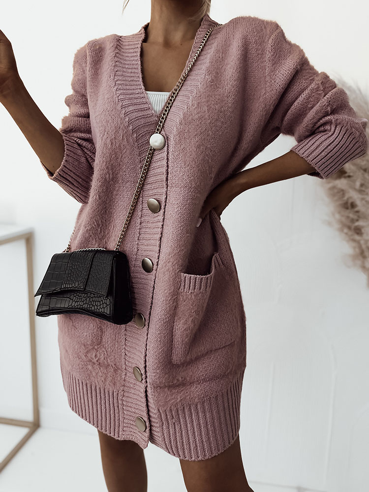 Royalfashion Růžový dámský svetr s přehozem