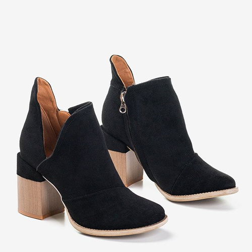 Чорні жіночі ботильйони з вирізами Cintura - Взуття