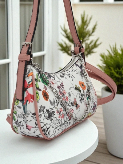 Royalfashion Malá dámská kabelka z ekologické kůže s květinovým vzorem Lily Bloom