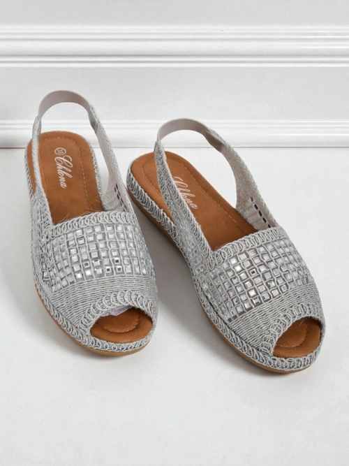 Royalfashion Жіночі сандалі еспадрильї жіночі з цирконами Belle Sparkle