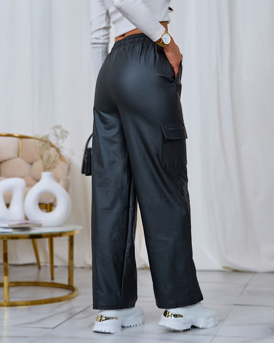 Royalfashion Dámské bojové kalhoty v černé barvě