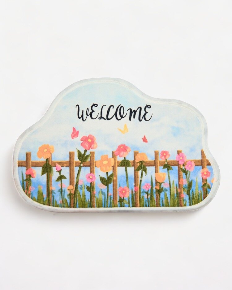 Royalfashion Barevná rohožka s květinami 40x60