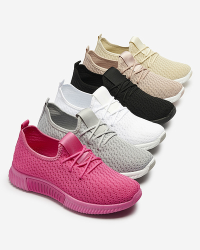 Рожеві жіночі тканинні спортивні туфлі Vobbu- Footwear