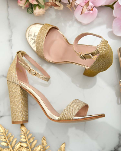 Royalfashion Dámské brokátové sandály Etotta