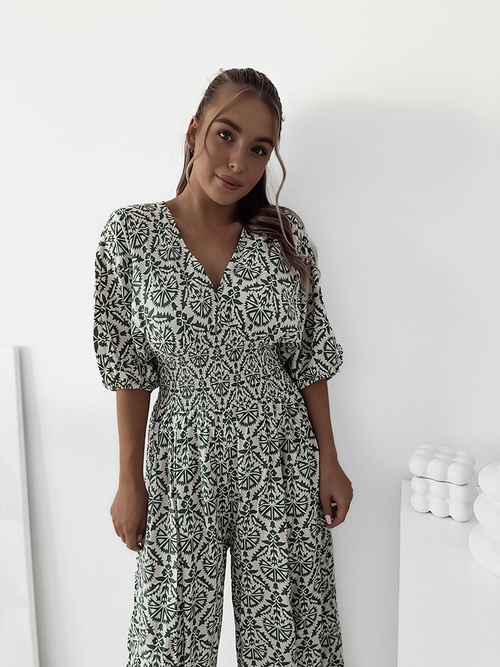 Royalfashion Візерунчастий жіночий комбінезон