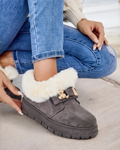 Royalfashion Dámské krátké boty a'la snow boots Dobis