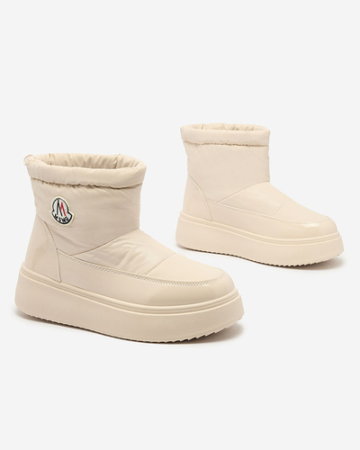 Royalfashion Dámské sněhule v krémové barvě Ademra