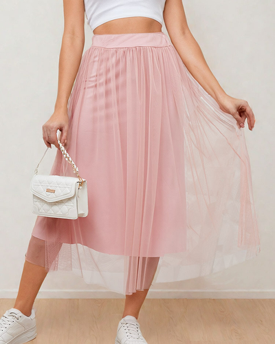 Royalfashion Жіноча двошарова спідниця міді