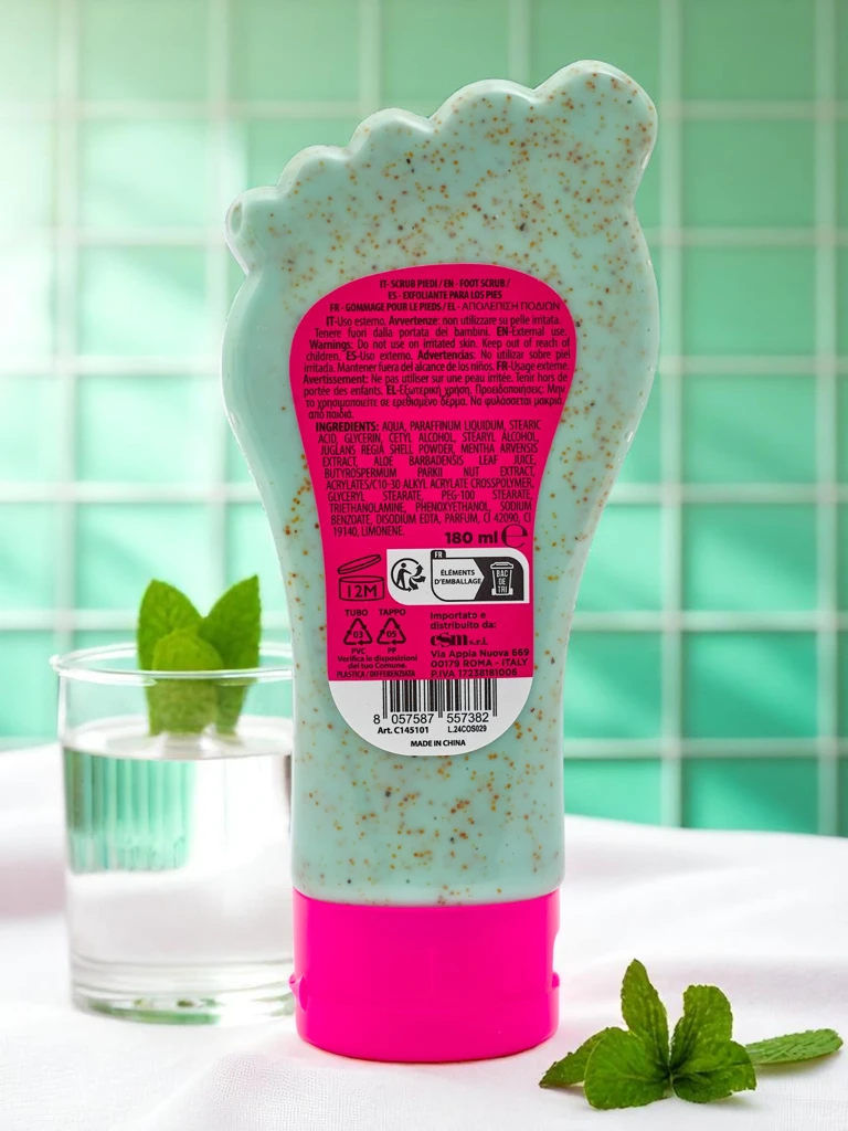 Hrubozrnný peeling na nohy Máta